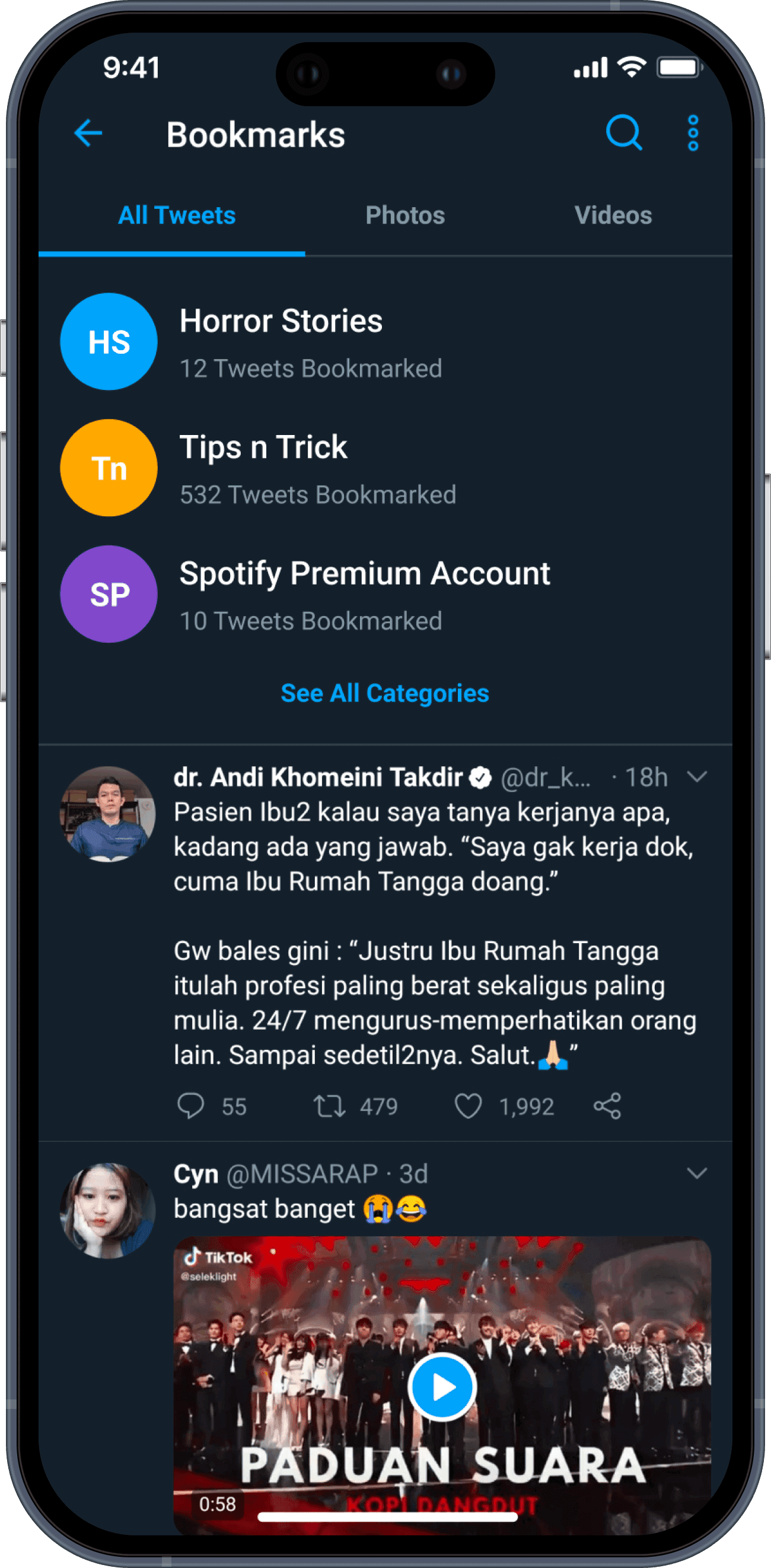 Better Twitter Bookmark
